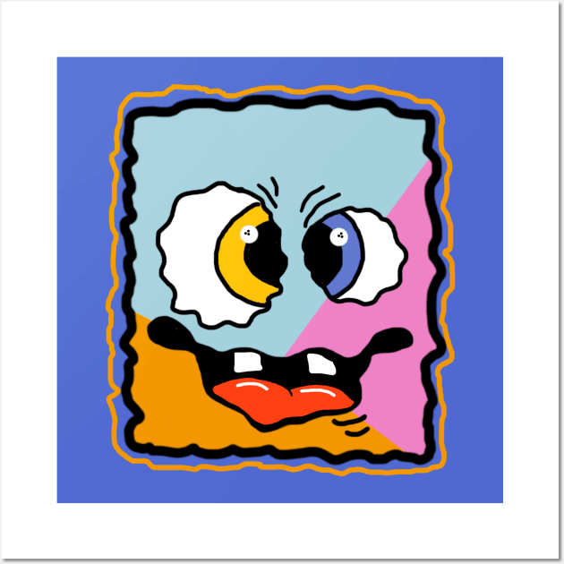 Happy Sponge Face Wall Art by Hispaniola-Fineart